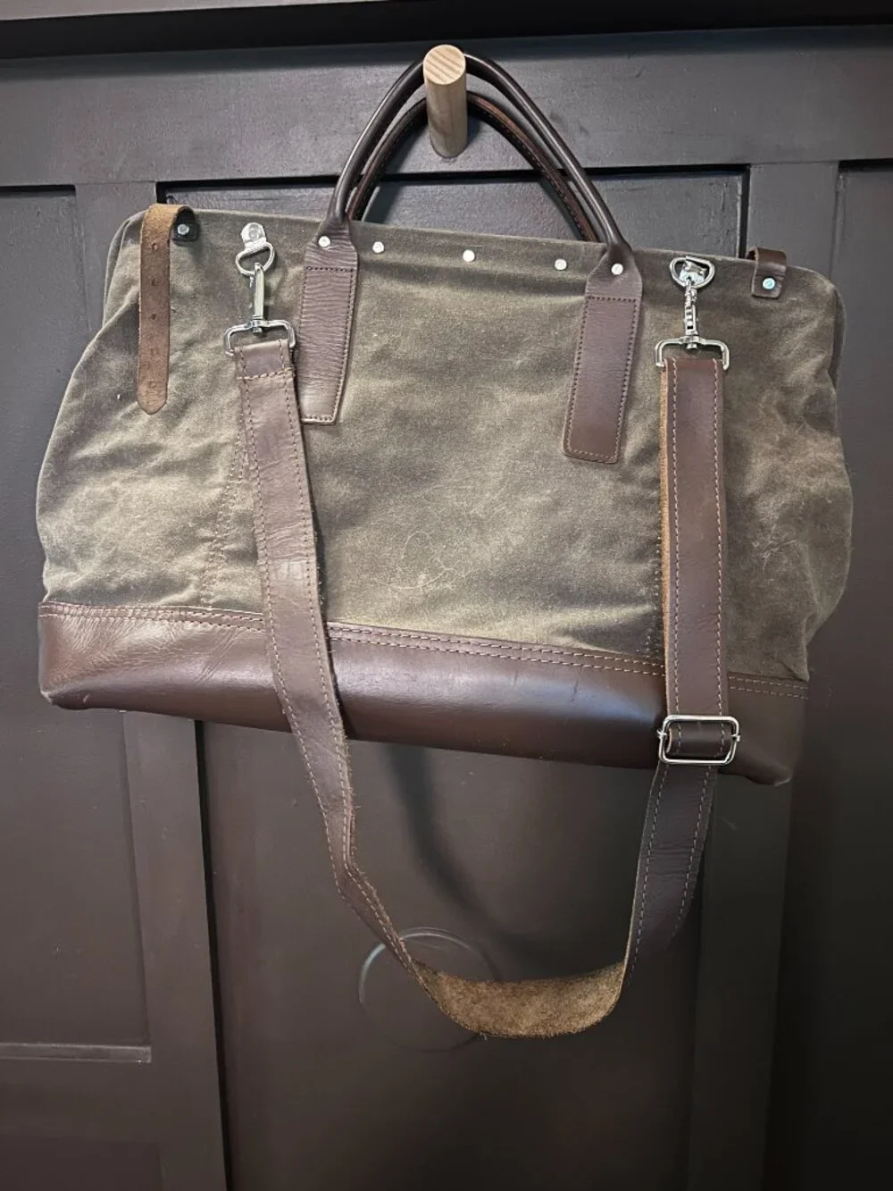 Wood and Faulk Weekender Bag